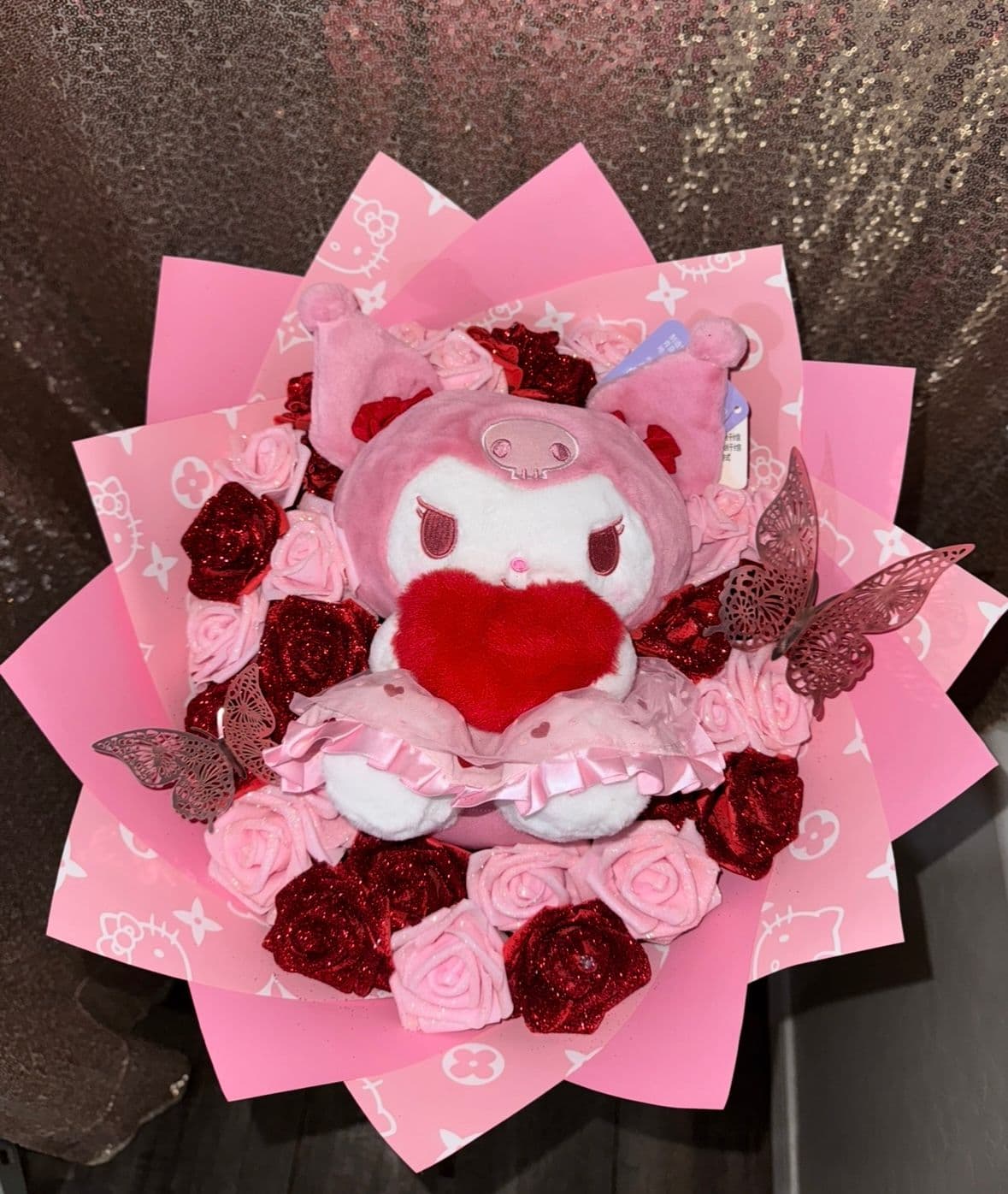 Kuromi Red Pink Eternal Bouquet - photo 1