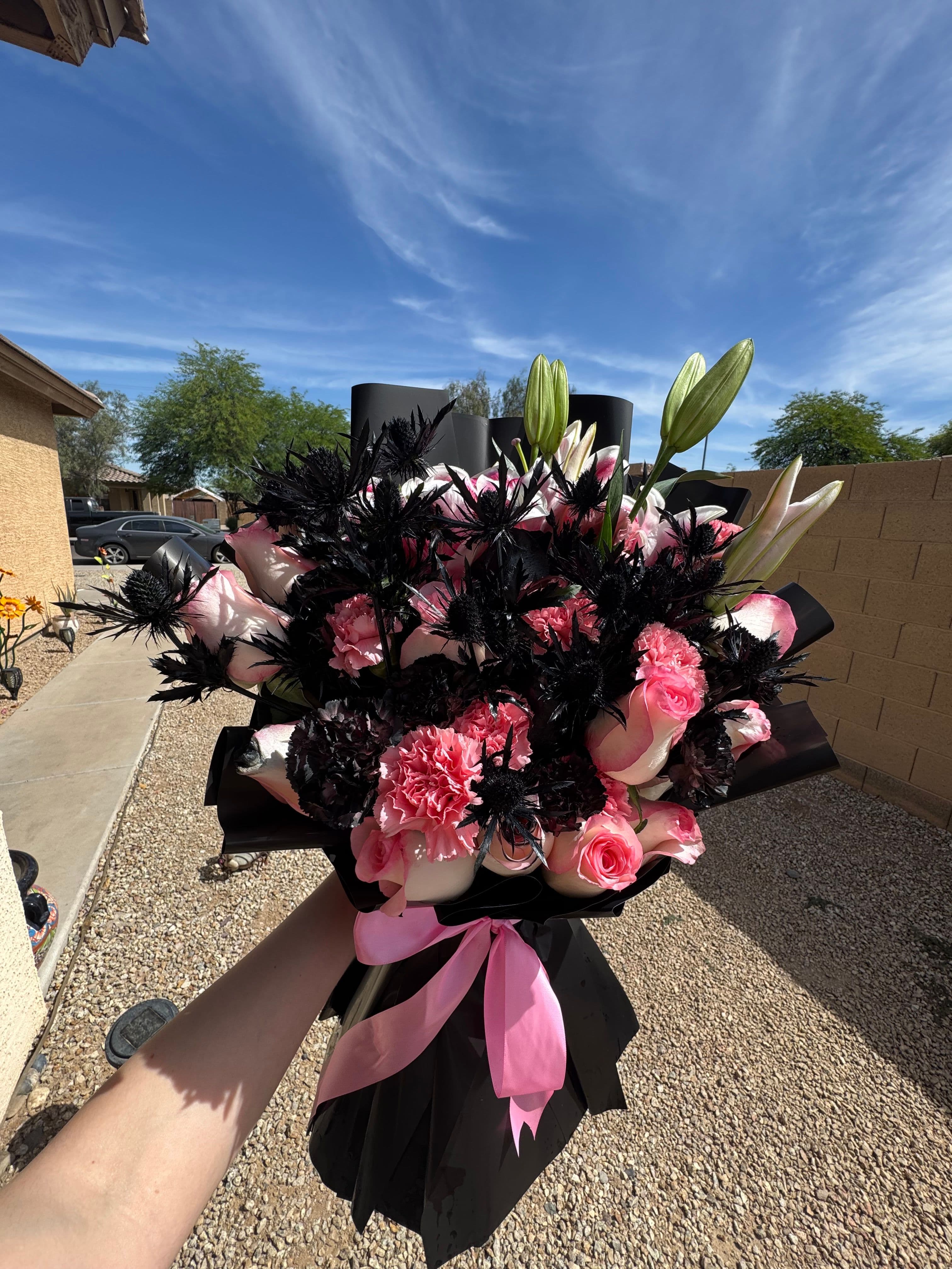 Pink and Black Gothic Bouquet | Blush Luxe - photo 2