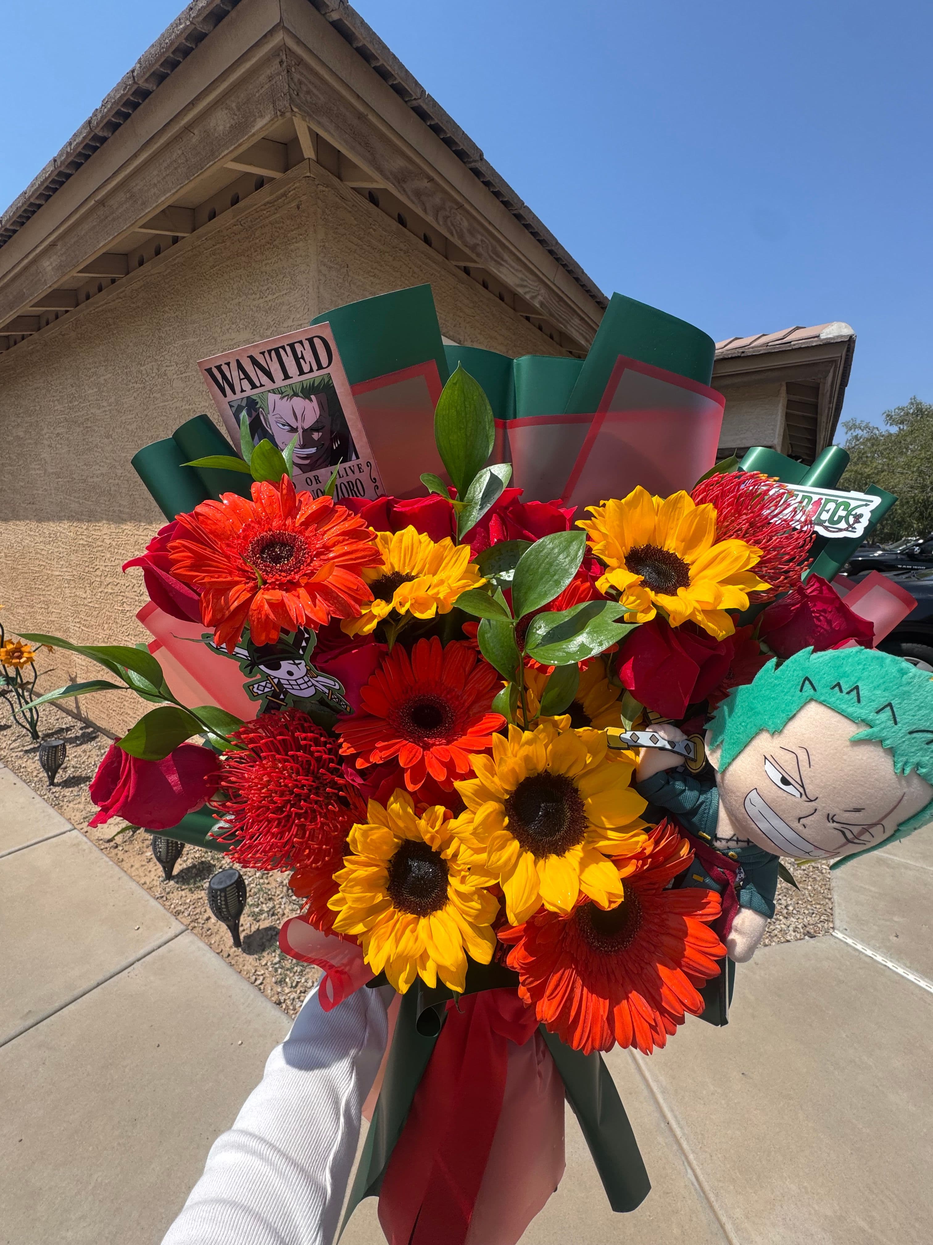 Zoro One Piece Flower Bouquet Anime - photo 1