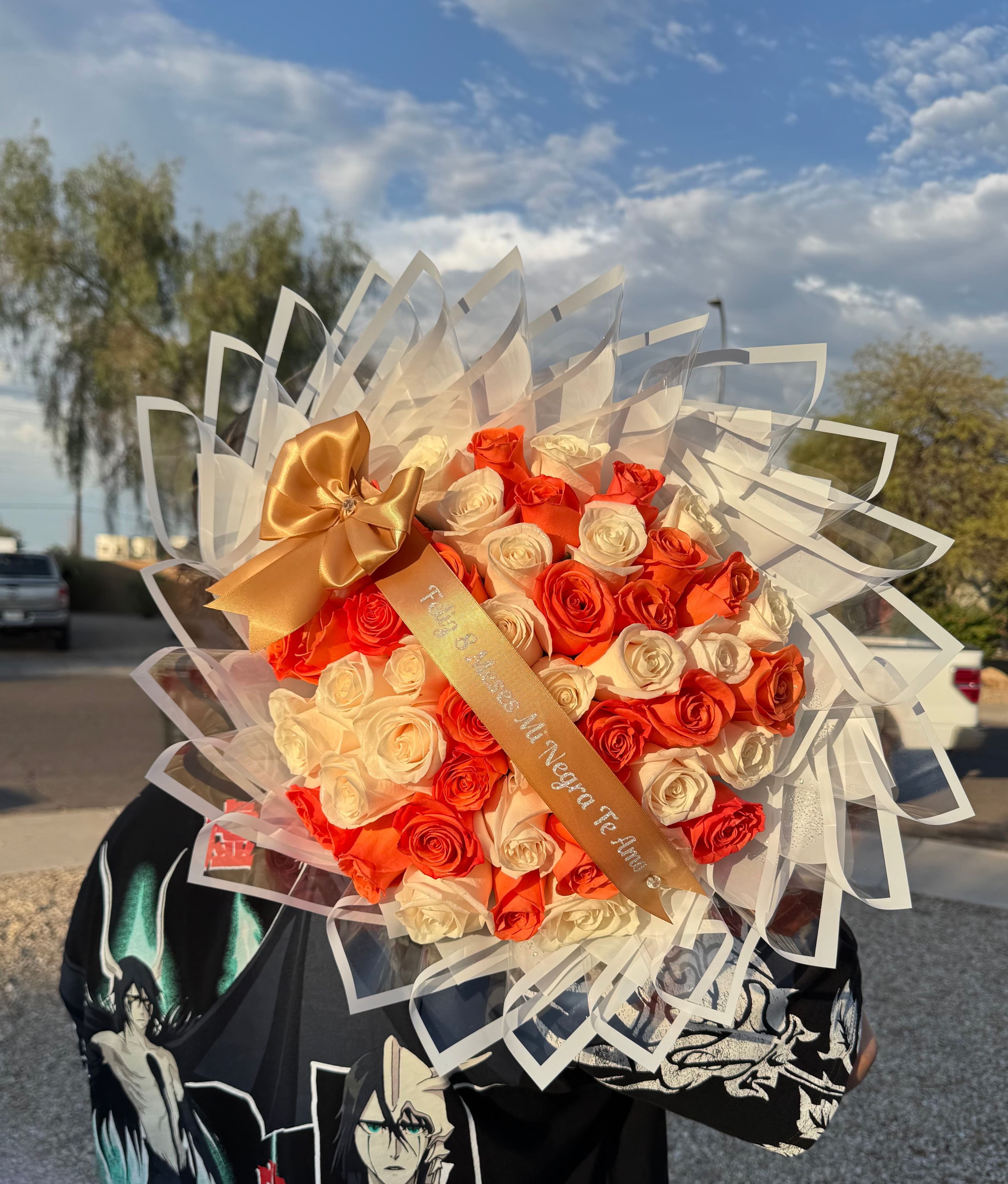 Orange & White Roses 🧡 - photo 1