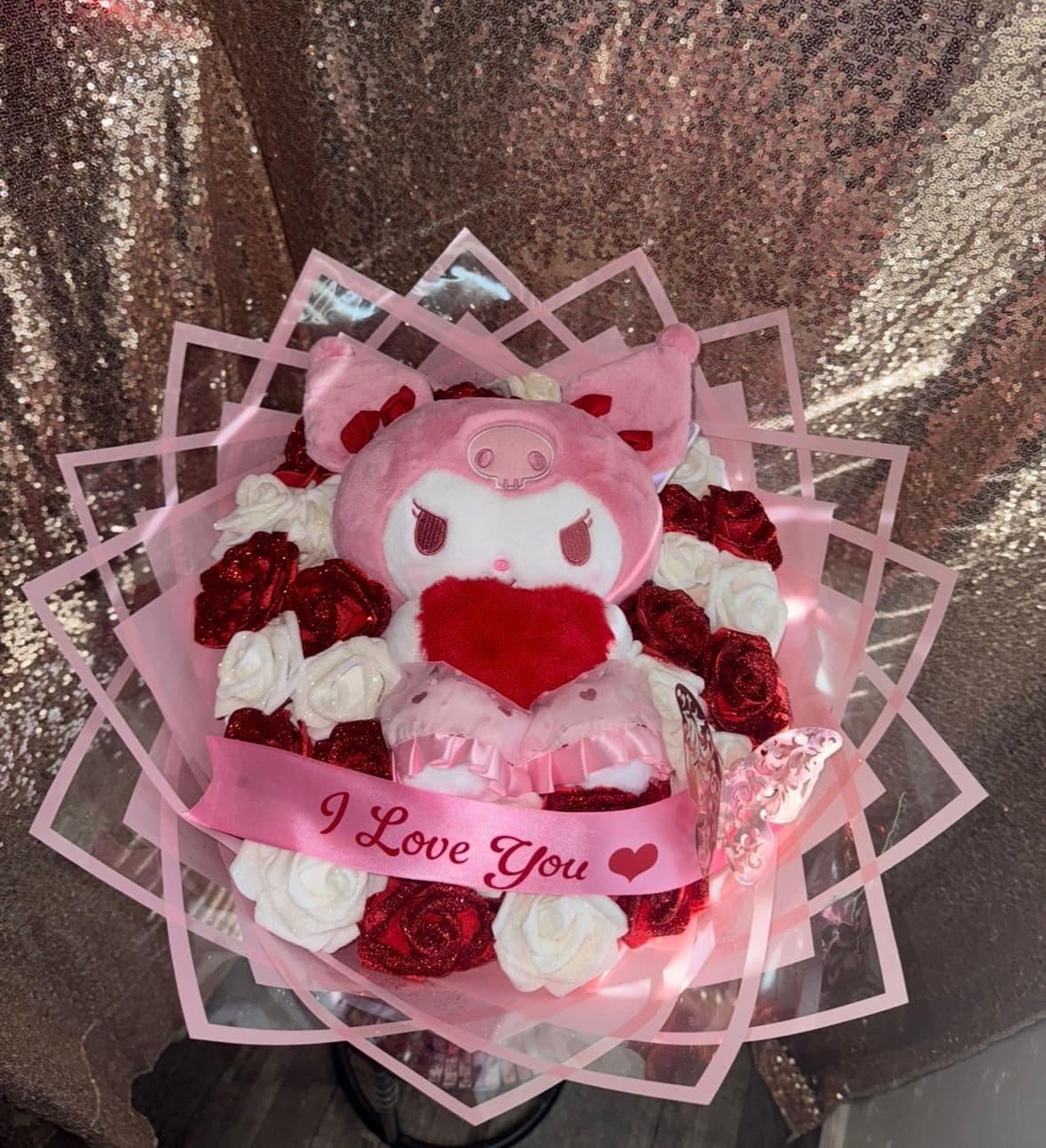 Red White Roses Kuromi - photo 1